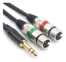 Comprar Siyear 10ft 6.35mm (1\u002F4inch) Trs Male Plug To Dual Xlr Fe...