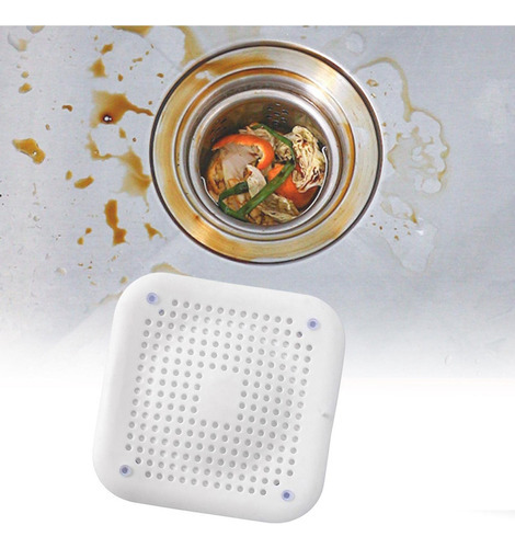 A Kitchen Bathroom Strainer With White Drain Protector