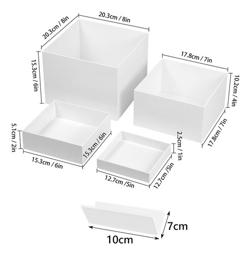 4x Riser De Buffet Acrílico, Riser De Exibição De Cubo,