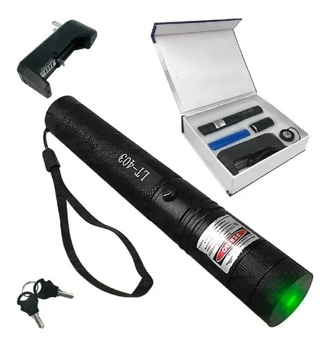 Caneta Laser Pointer Verde Lanterna 7500mw Ajuste De Foco