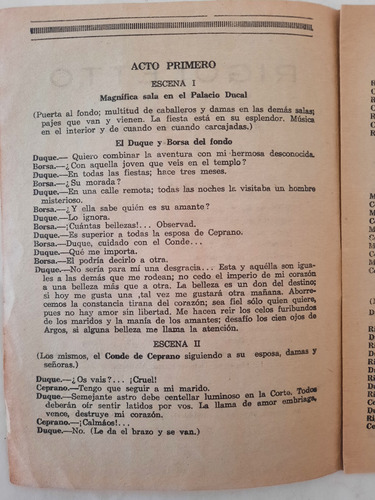 Rigoletto. José Verdi. (Usado)