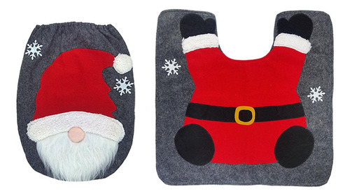 Funda Y Alfombra Para Asiento Inodoro Navidad Decoración