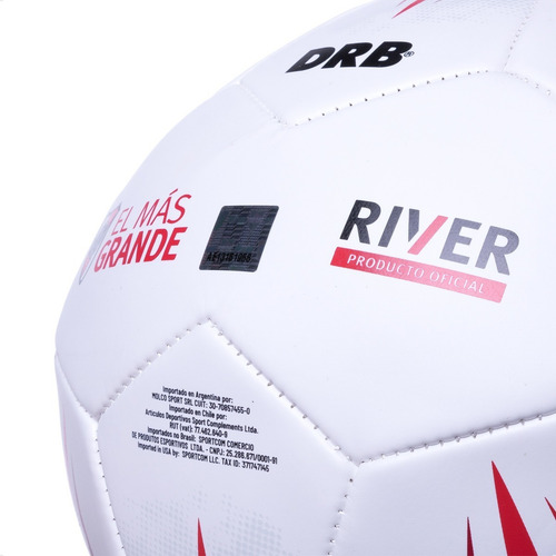 Imagen 2 de 5 de Pelota Futbol Dribbling River Plate Estadios F11 Nº5