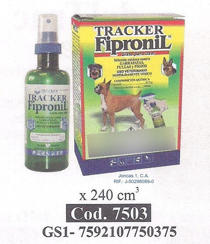 Tracker Fipronil® (perros Y Gatos), 240 Ml, Precio X Docena.