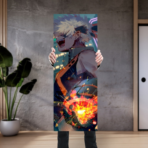 Imagen 4 de 8 de Cuadro Grande De Anime Boku No Hero Bakugo Katsuki