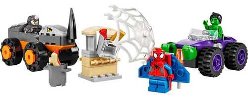 Kit Lego Spiderman Camiones De Combate Hulk Rino 10782 Cantidad de piezas 110