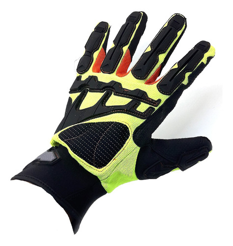Guante Tejido Sintetico Tricolor Refuerzo Tpr Antishock T 10