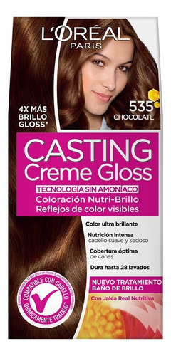 Casting Creme Gloss, L'oréal/ N° 535, Chocolate (5 Unidades)