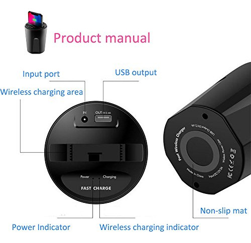 Inalambrico Diseño Vehiculo Charger Wireless Cargador Taza 7