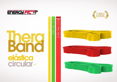 Imagen 2 de 9 de Kit 3 Bandas Elasticas Dominadas Gym Medium + Hard + X Hard