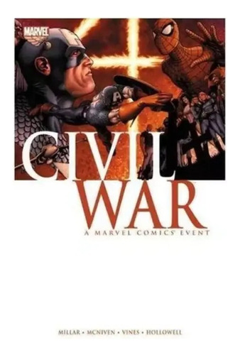 Libro Comic Marvel Civil War Inglés Edición Completa