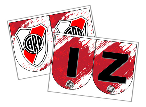 Kit  Imprimible Banderín Editable River Plate