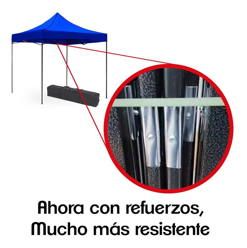 Imagen 2 de 8 de Toldo Carpa Plegable Portable 3x3 Funda Para Transportar Ms