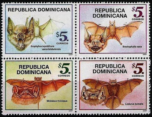 Fauna - Murcielagos - Republica Dominicana - Serie Mint