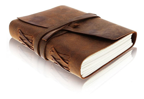 Diario De Escritura De Cuero Notebook - Antiguo Hecho A Mano