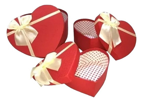 Pack X3 Cajas Corazón Para Regalo 3 Medidas  San Valentin