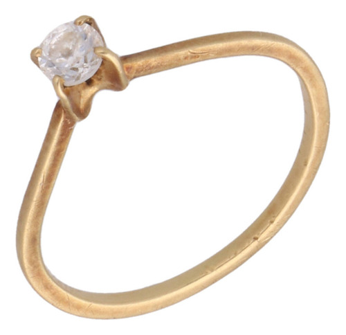 Anillo De 18k Oro Amarillo, 0.7 Gramos