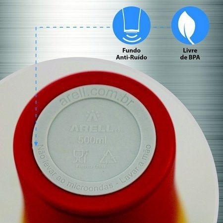 Imagem 8 de 9 de Copo Térmico De Cerveja 500ml Laranja Sunset - Arell