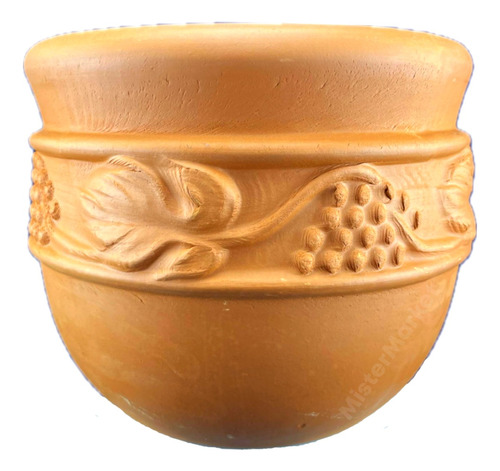 Maceta Macedonia N°19 X4 Terracota Barro Guarda Hojas Blum