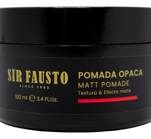 Sir Fausto Men´s Culture Pomada Opaca Barberia 100ml Local