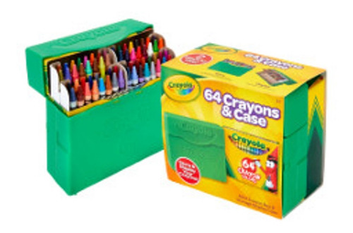 Crayola - 64 Crayolas Con Caja De Almacenamiento Plastica