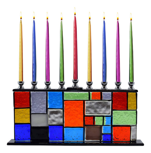 Ner Mitzvah Menor De Cristal De Hanukkah  Pared De La Unidad