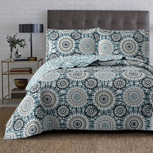 Imagen 5 de 6 de Cubrecama Quilt Cover Reversible +fundas Twin Oakville D1