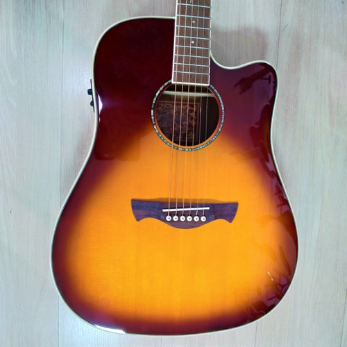 Imagem 5 de 10 de Violão Tagima Canada Vancouver Eq Cherry Burst Folk