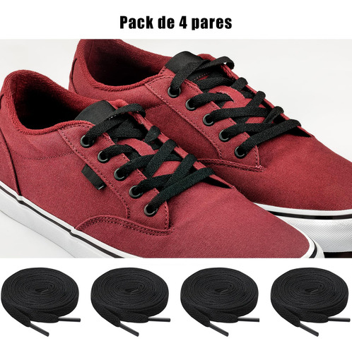 4 Pares De Cordones De Zapatos Planos, Agujetas Para Tenis,