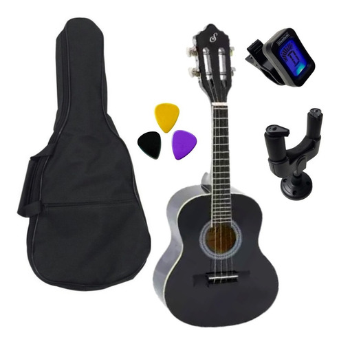 Kit Cavaquinho Giannini Acustico Preto Cs14 Preto Kit