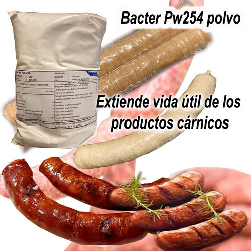 Bacter Pw254 Polvo 1kg - Prolonga Vida Útil Cárnicos
