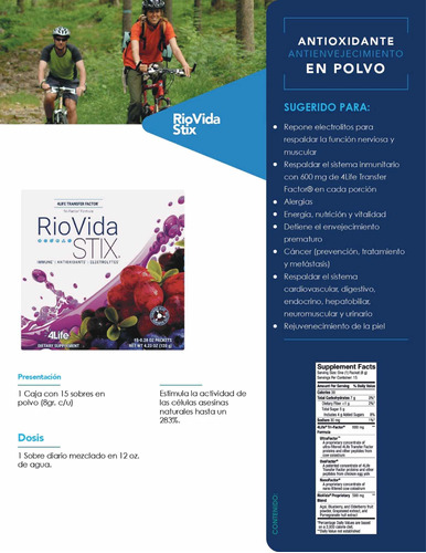 Riovida Stix / Elevar Defensas / Antioxidantes / Bebida Inst