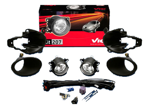 Kit Faros Auxiliares Antiniebla Compatible Con Peugeot 207 C