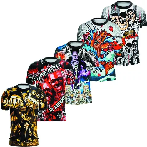 Kit 5 Camiseta De Quebrada Estampada Favela Mandrake Peita - Escorrega o  Preço