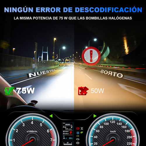 Para Dodge Durango 14-16 Led Faros H16 Antiniebla Bombillas