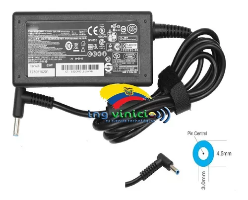 CARGADOR PARA LAPTOP 65W AC-HP - PIN CENTRAL - COMPATIBLE CON EQUIPOS HP Y  COMPAQ - Proingsoft - Proyectos en Ingeniería de Software