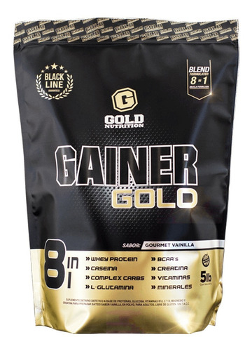 Gainer Gold, Ganador De Masa Muscular 5lb - Gold Nutrition