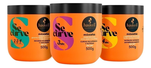 Kit 3 Cronograma Cabelos Cacheados,crespos,ondulados Haskell