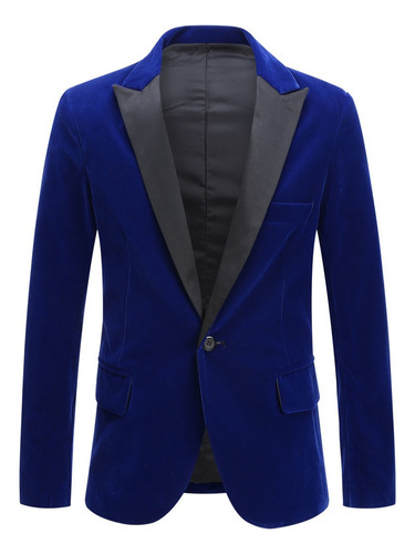 Blazer De Terciopelo Para Hombre, Color Rojo Vino