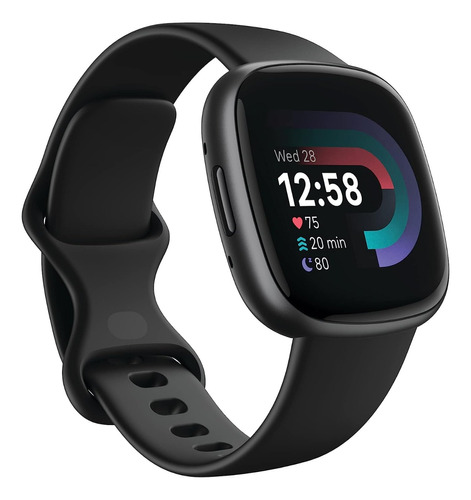 Google Fitbit Versa 4 Smartwatch Ritmo Cardiaco Band Black