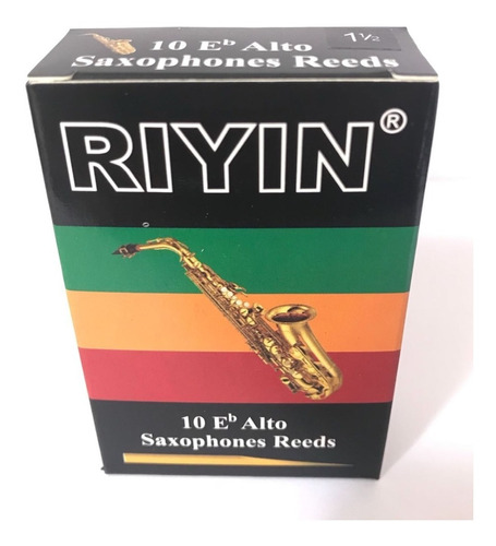 Caixa Palheta Sax Alto 1,5 Com 10 Unidades Riyin