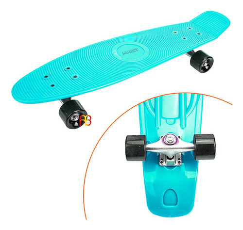Mini Patineta Skateboard Estilo Penny 56 Cm Longboard Turque