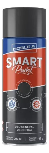 Pintura En Aerosol Uso General 200ml/140g Negro Mate Doble A