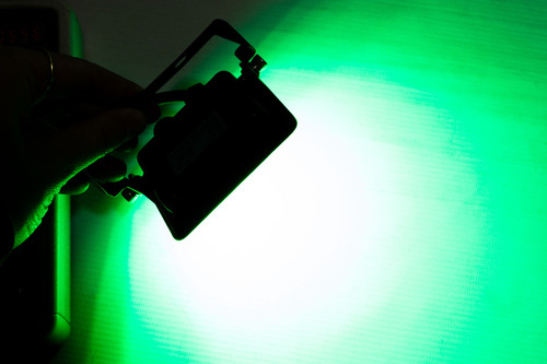 Reflector Verde Led P/ Patio Jardin Cesped Arboles 10w 220v Carcasa Negro