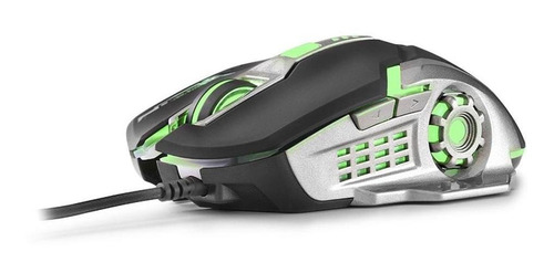 Mouse Gamer Multi 2400dpi Preto E Grafite Com Led - Mo269