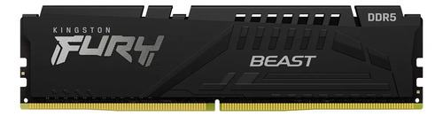 Memória RAM Para PC DDR5 5600mhz Cl40 16GB 1x16gb Kingston Fury Beast KF556C40BB-16 PC Gamer Cor Preto