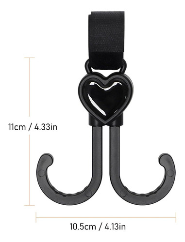 2x Ganchos Para Coche Bebé Giratorio 360 Colgador Mochilas