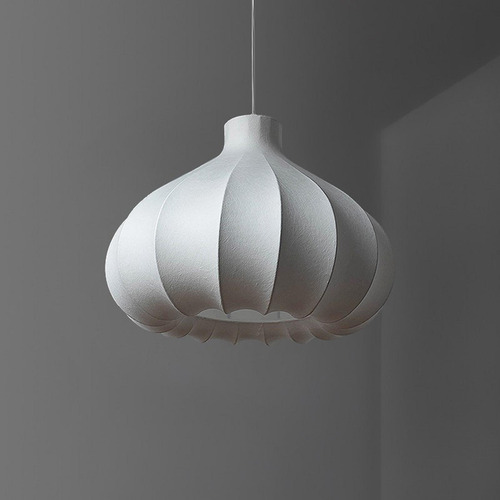 Lámpara De Techo Con Pantalla De Seda Estilo Luces Blancas