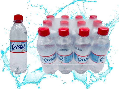 Água Mineral Com Gás Crystal Premium Garrafa 350ml 12 Uni