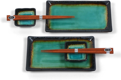 Set De Sushi Miya Kosui, Verde, Para 2 Personas